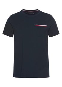 Tommy Hilfiger, Herren T-Shirt, Nachtblau / Rot / Weiß