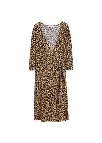 Violeta by Mango, Damen Kleid 'Crossfe', Hellbraun / Bronze / Schwarz