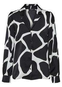 Selected Femme, Damen Langarmhemd, Schwarz / Weiß