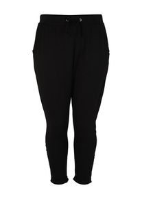 Urban Classics Curvy, Damen Hose 'Terry Turn Up', Schwarz