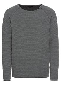 Review, Herren Pullover 'CN 2TONE', Graumeliert