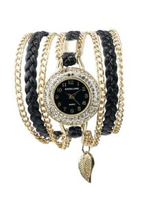 Heine, Damen Armbanduhr, Gold / Schwarz