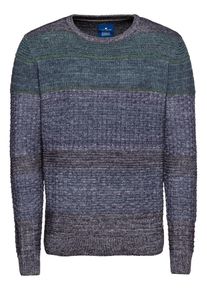 Tom Tailor, Herren Pullover 'Jacquard', Blau