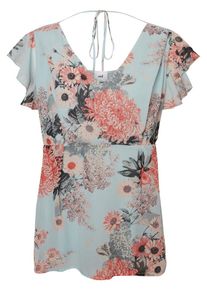 MAMALICIOUS, Damen Bluse, Taubenblau / Hellgelb / Rosa / Schwarz