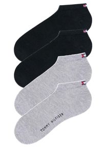 Tommy Hilfiger, Herren F&uuml;&szlig;linge (4 Paar), Grau / Schwarz