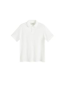 Mango Man, Herren Poloshirt 'Merc', Wei&szlig;
