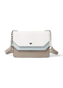 Tom Tailor, Damen &Uuml;berschlagtasche 'Iva', Opal / Greige / Wei&szlig;