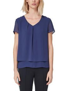 s.Oliver BLACK LABEL, Damen Bluse, Dunkelblau