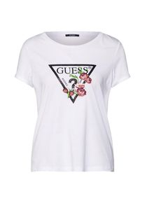 Guess, Damen Shirt 'FOLIAGE', Mischfarben / Weiß