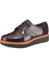Clarks, Damen Schn&uuml;rschuhe 'Teadale Maira', Blutrot