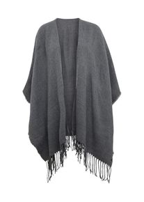 Tom Tailor Denim, Damen Poncho, Dunkelgrau