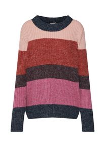 Ichi, Damen Pullover, Anthrazit / Pink / Rot