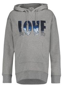 Queen mum, Damen Pullover, Blau / Grau / Silber