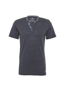Tom Tailor, Herren T-Shirt 'NOS basic melange henley', Dunkelgrau