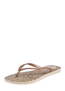 Havaianas, Damen Slipper 'Slim Animals', Beige / Braun / Schwarz