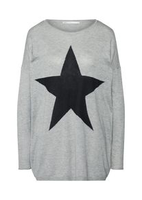 Only, Damen Pullover, Grau / Schwarz