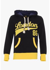 PLUS EIGHTEEN, Herren Pullover, Gelb / Schwarz