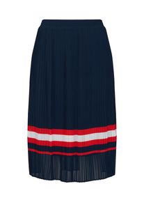 Tom Tailor, Damen Rock, Navy / Hellrot / Weiß