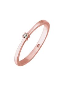 Elli, Damen Ring 'Solitär', Rosegold