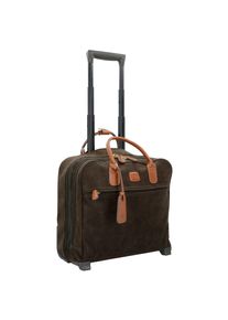 Bric'S Bric's, Herren Life Pilotenkoffer Trolley 40 cm Laptopfach, Oliv / Orange