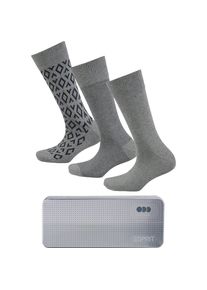Esprit, Damen Socken, Grau / Schwarz