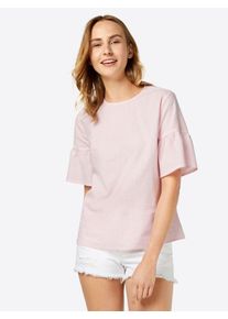 Pieces, Damen Top 'MIRA', Pink / Wei&szlig;