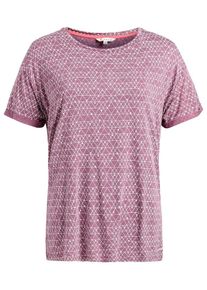Khujo, Damen T-Shirt 'Ornate Print', Lila / Wei&szlig;