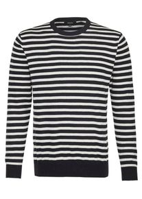 Seidensticker, Herren Pullover 'Schwarze Rose', Marine / Wei&szlig;
