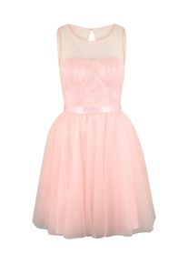 Laona, Damen Cocktail-Kleid mit Tüll und Spitze, Rosa