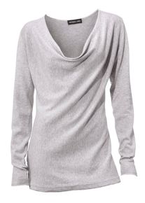 Heine, Damen Feinstrickpullover, Graumeliert