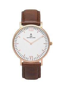 Kapten & Son Kapten & Son, Damen Analoguhr 'Campus', Braun