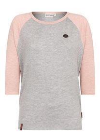Naketano, Damen Shortsleeve 'Immer am ballern', Grau / Rosa