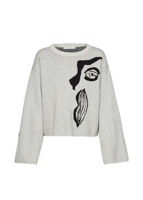 POSTYR, Damen Strickpullover 'Cletia', Grau