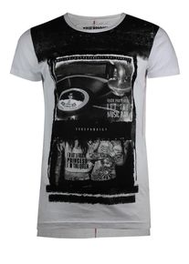 Trueprodigy, Herren T-Shirt 'Let The Music play', Rot / Schwarz / Wei&szlig;