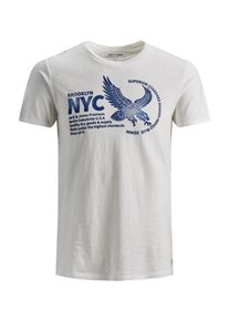Jack & Jones JACK & JONES, Herren T-Shirt, Saphir / Offwhite