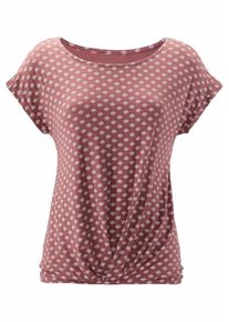 Lascana, Damen Shirt, Pastellrot / Perlweiß