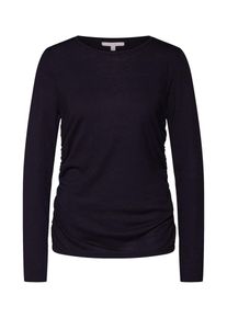 Tom Tailor Denim, Damen Shirt 'cozy tee with ruching details T-Shirt 1/1', Schwarz