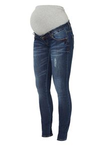 MAMALICIOUS, Damen Slim Fit Umstandsjeans, Blue Denim