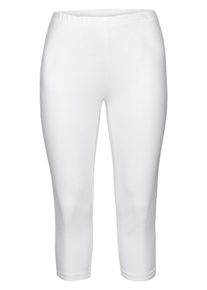 sheego Basic, Damen Leggings, Weiß