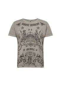 Key Largo, Herren Shirt 'GHOST', Silbergrau / Mischfarben