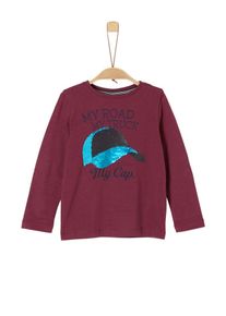 s.Oliver Junior, Longsleeve, Neonblau / Purpur / Schwarzmeliert
