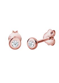 Diamore, Damen Ohrringe, Rosegold / Weiß