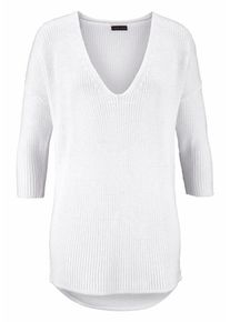 Lascana, Damen Strandpullover, Wei&szlig;