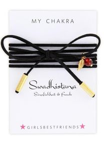 YOGISTAR.COM, Damen Choker 'Mychakra', Gold / Schwarz