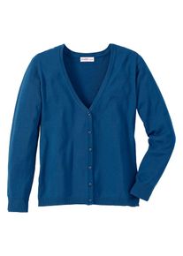sheego Casual, Damen Strickjacke, Royalblau