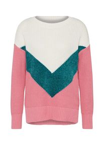 Noisy may, Damen Pullover, Petrol / Rosa / Weiß