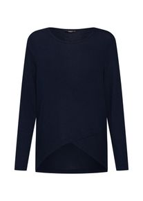 Only, Damen Shirt 'onlRUNNING L/S WRAP TOP JRS', Nachtblau