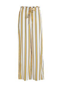 Object, Damen Lockere Hose, Dunkelblau / Gelb / Wei&szlig;