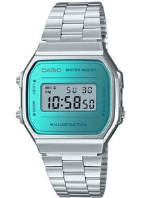Casio, Damen Chronograph 'A168WEM-2EF', Türkis / Silber