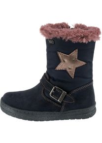 Lurchi, Mädchen Winterstiefel 'Blinkies', Nachtblau / Basaltgrau / Rosa